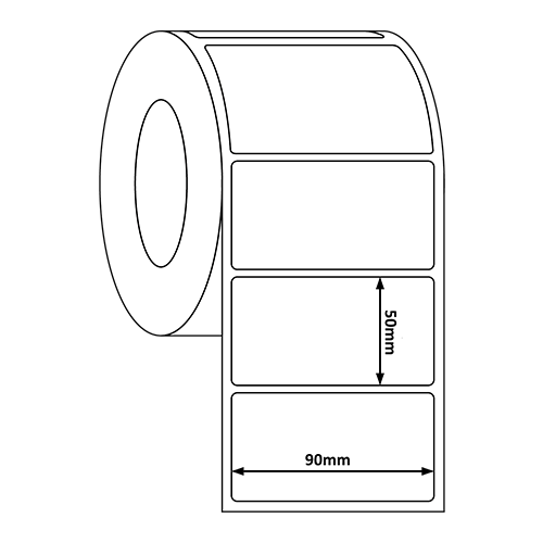 90mm x 50mm Direct Thermal Label Roll (1,000/Roll)