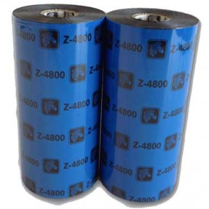 110mm x 300m Zebra Wax/Resin Ribbon (Face Out)