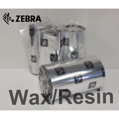 110mm x 72m Zebra Wax/Resin Ribbon (Face Out)