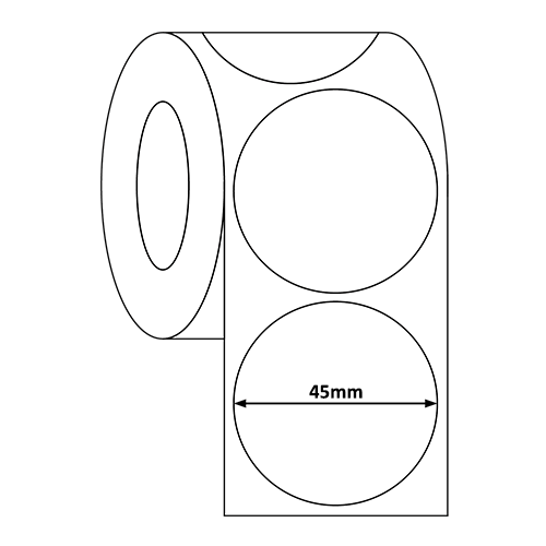 45mm Diameter Direct Thermal Label Roll (1,000/Roll) 