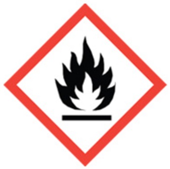 50mm x 50mm GHS02 Flame - Dangerous Goods Labels